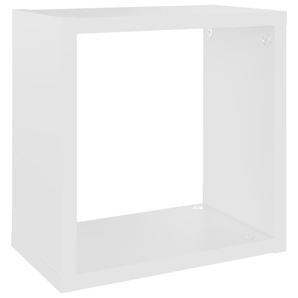 Étagères cube murales 4 pcs Blanc 26x15x26 cm Étagères murales & corniches vidaXL