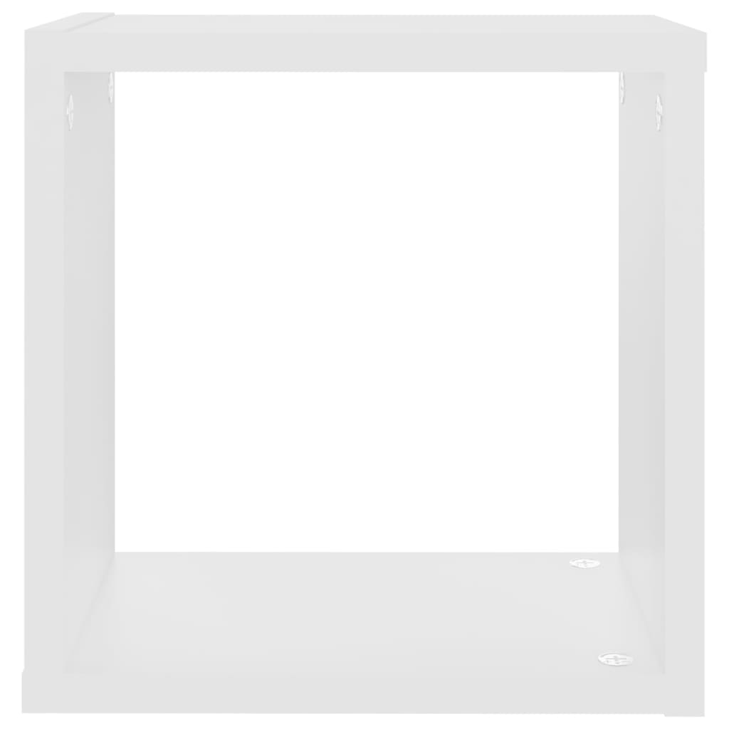 Étagères cube murales 4 pcs Blanc 26x15x26 cm Étagères murales & corniches vidaXL