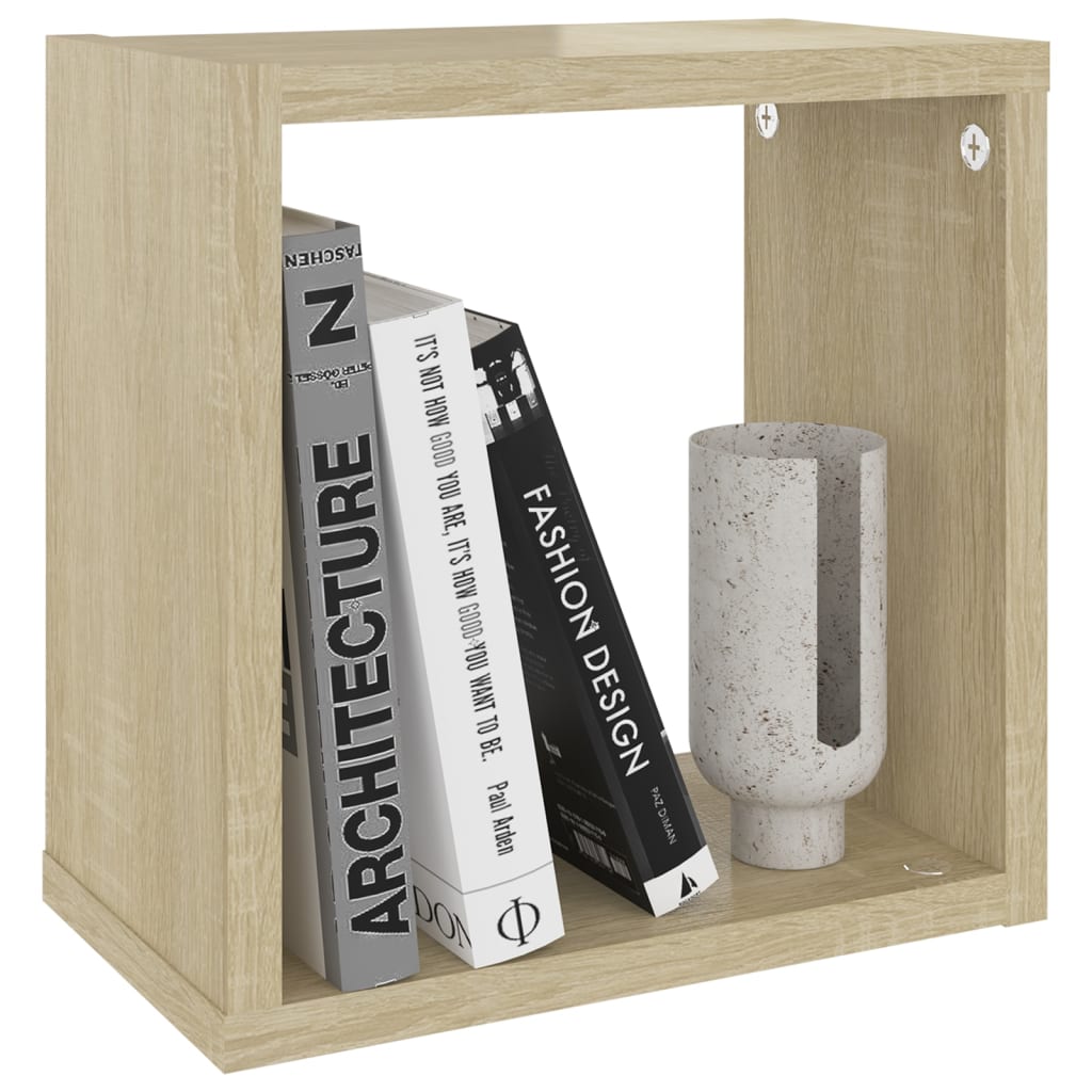 Étagères cube murales 4 pcs Chêne sonoma 26x15x26 cm - XIOS