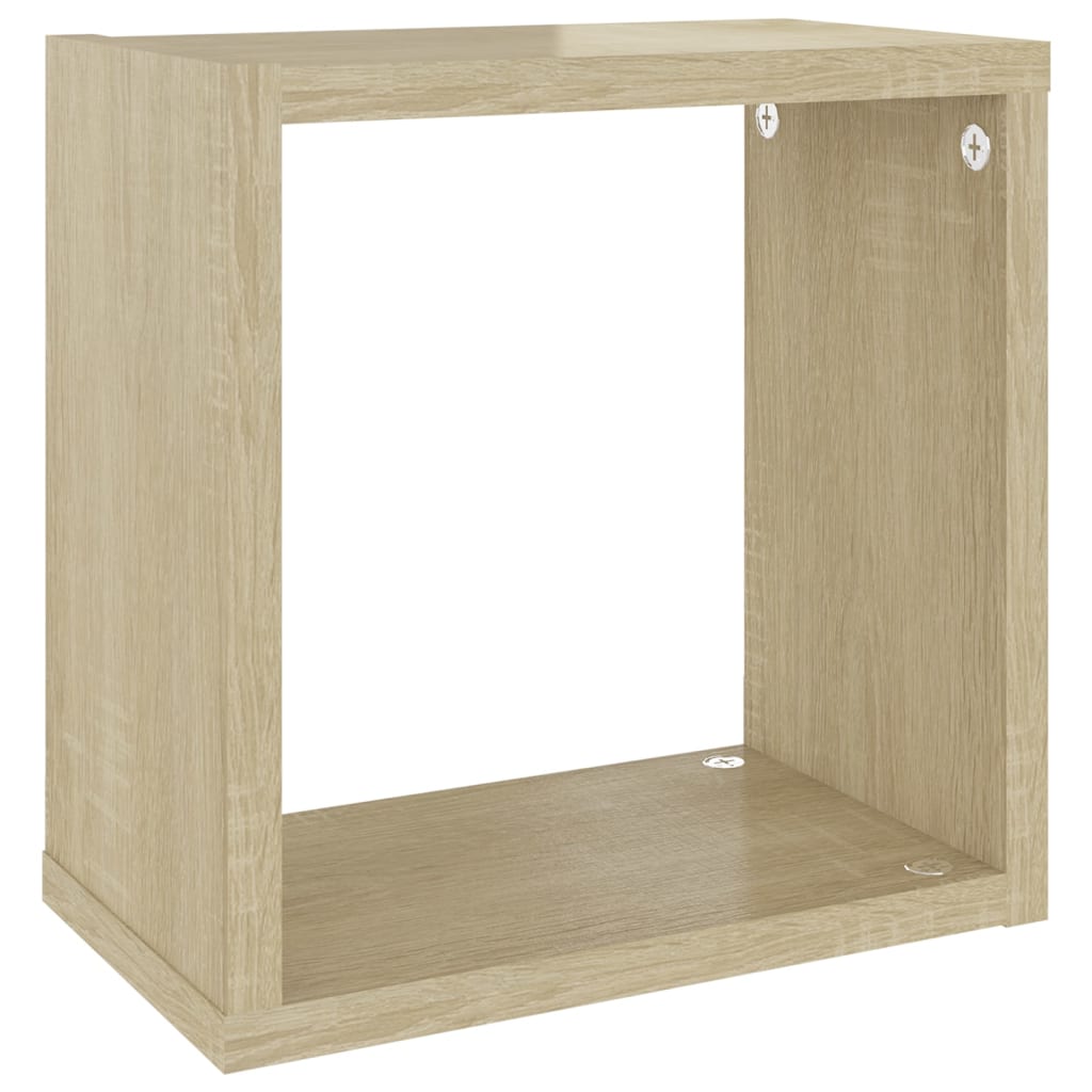 Étagères cube murales 4 pcs Chêne sonoma 26x15x26 cm - XIOS