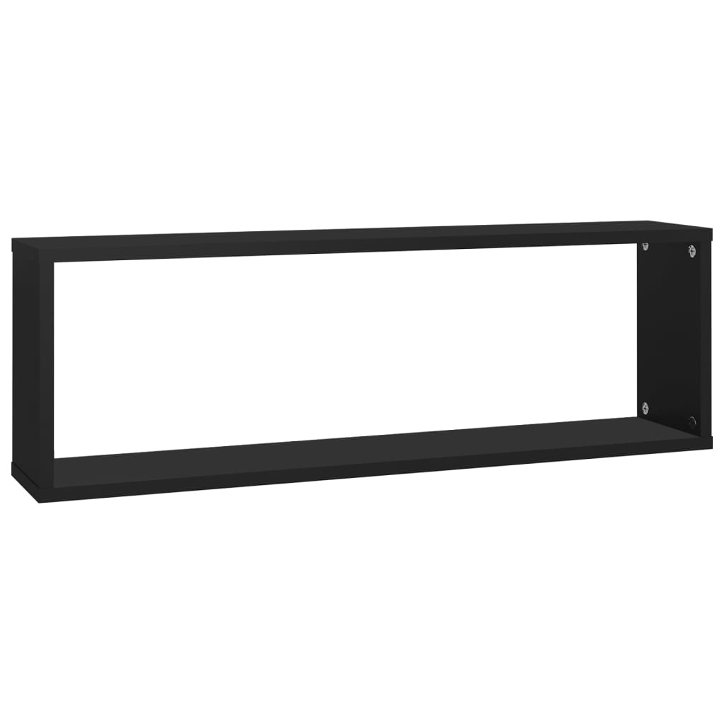 Étagères cube murales 4 pcs Noir 80x15x26,5cm bois d'ingénierie - XIOS
