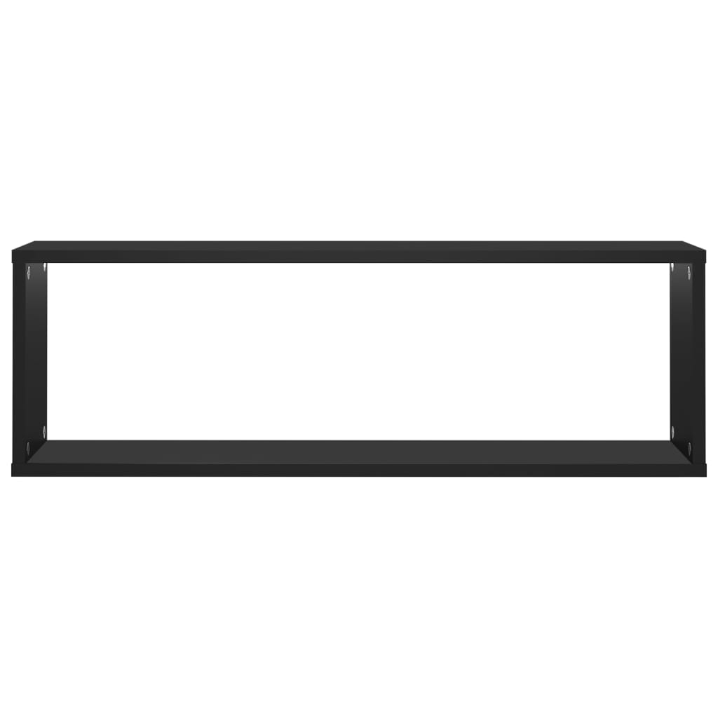 Étagères cube murales 4 pcs Noir 80x15x26,5cm bois d'ingénierie - XIOS