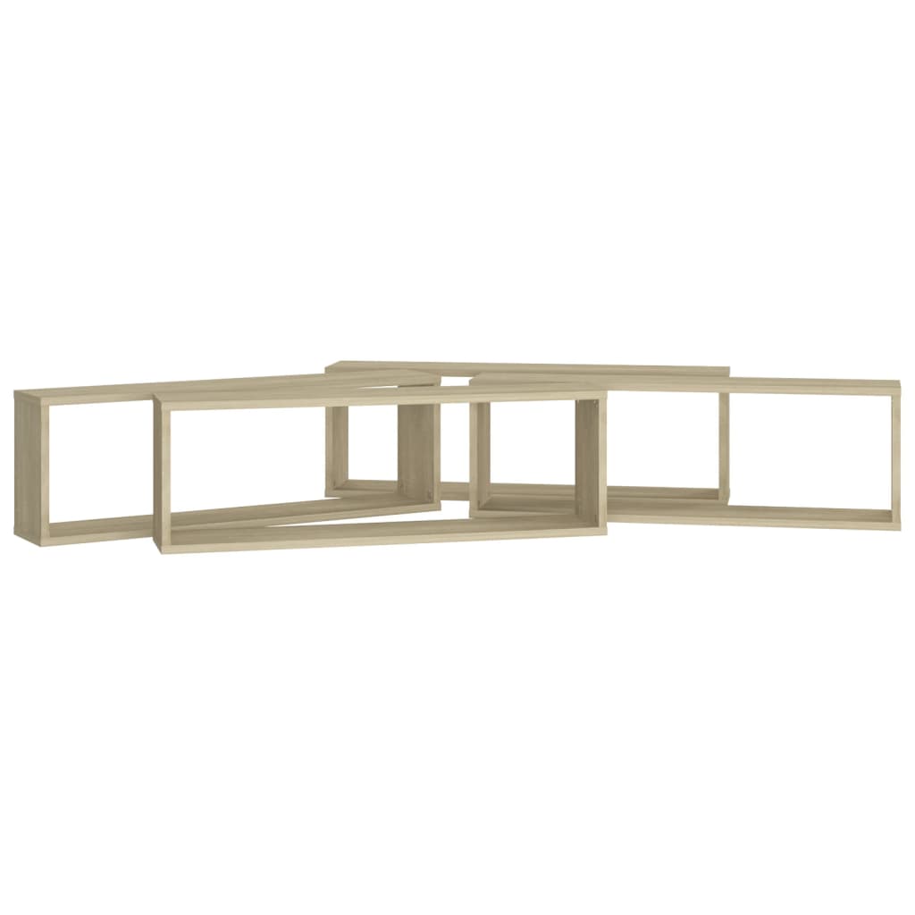 Étagères cube murales 4 pcs Chêne sonoma 80x15x26,5 cm - XIOS