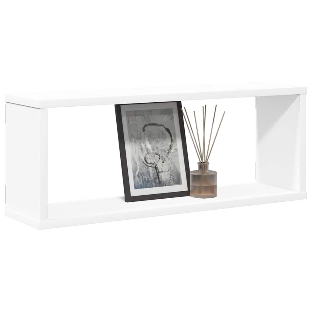 Étagères murales cube 4 pcs Blanc 60x15x23 cm Bois d’ingénierie - XIOS