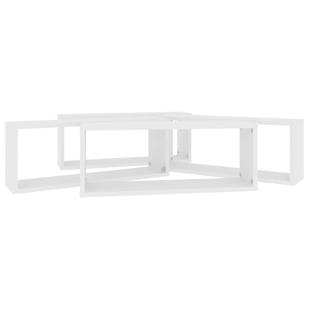 Étagères murales cube 4 pcs Blanc 60x15x23 cm Bois d’ingénierie - XIOS