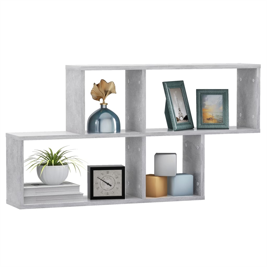 Étagère murale Gris béton 100x18x53 cm Bois d’ingénierie - XIOS