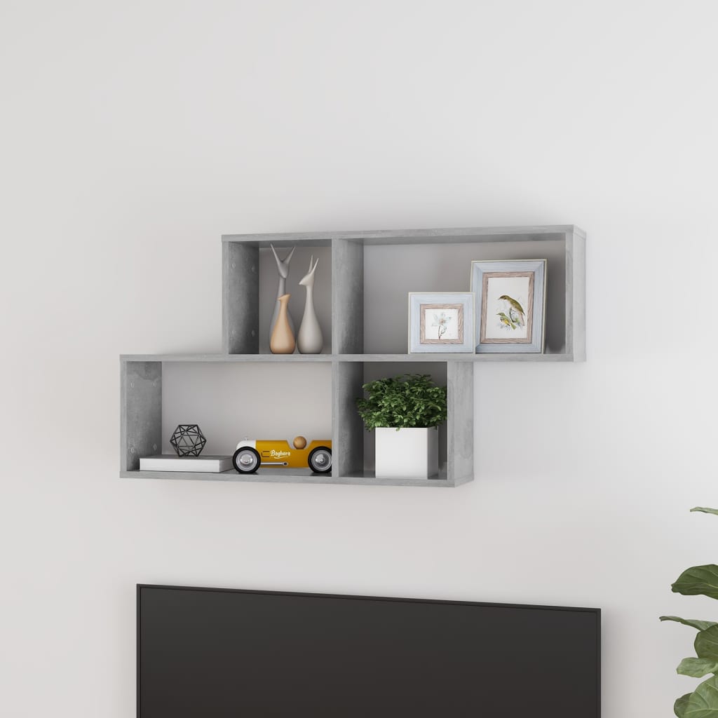 Étagère murale Gris béton 100x18x53 cm Bois d’ingénierie - XIOS