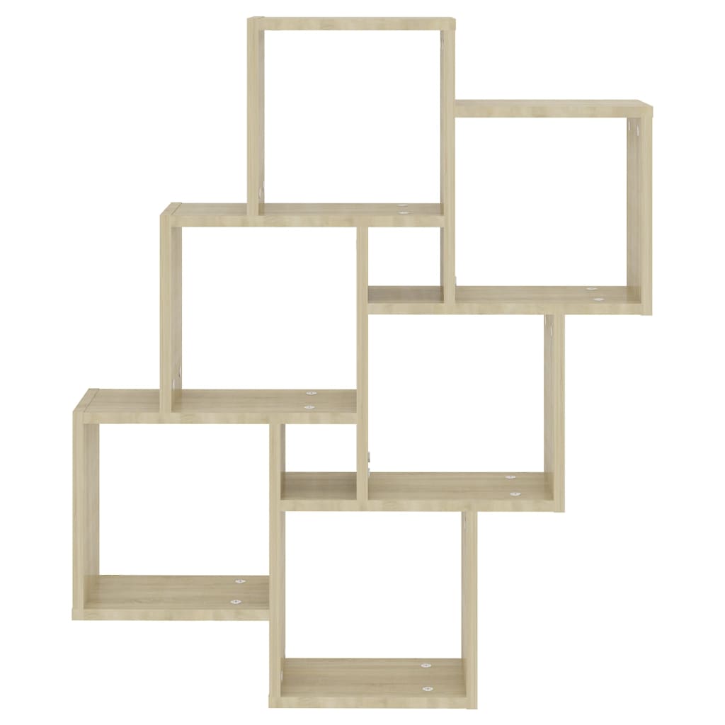Étagère murale cube Chêne sonoma 78x15x93 cm Bois d’ingénierie - XIOS