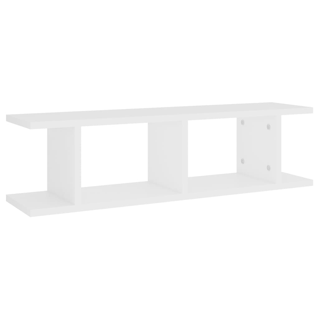 Étagères murales 2 pcs Blanc 75x18x20 cm bois d'ingénierie - XIOS