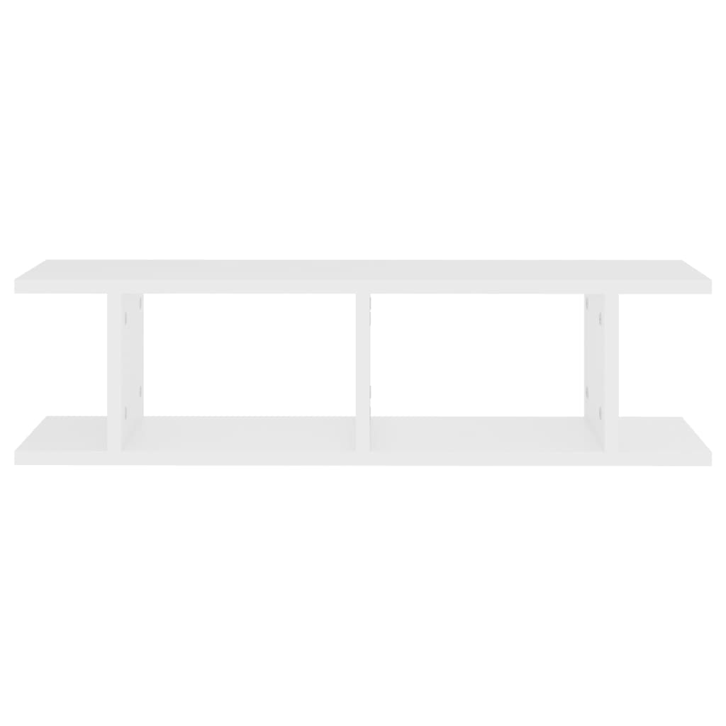 Étagères murales 2 pcs Blanc 75x18x20 cm bois d'ingénierie - XIOS