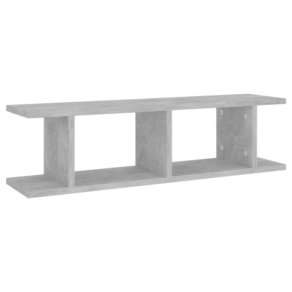 Étagères murales 2 pcs Gris béton 75x18x20 cm bois d'ingénierie - XIOS