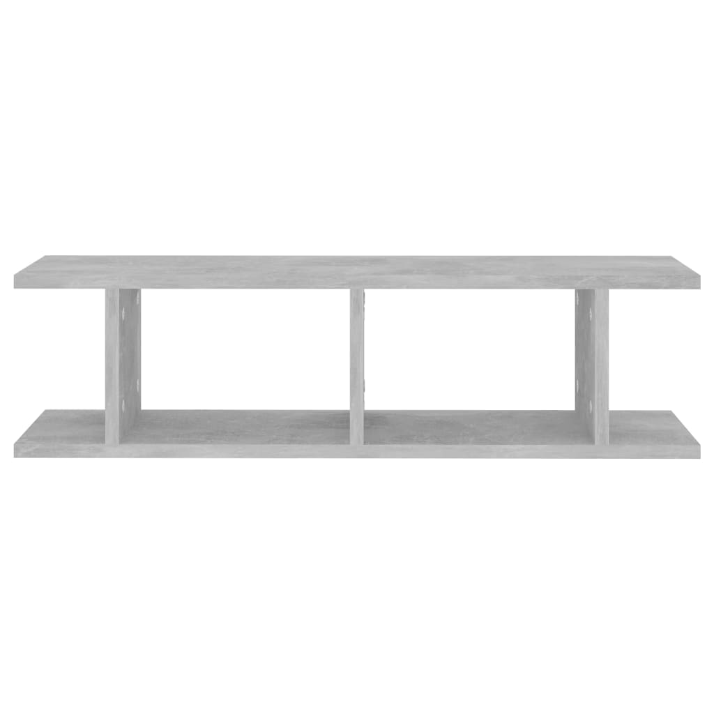 Étagères murales 2 pcs Gris béton 75x18x20 cm bois d'ingénierie - XIOS