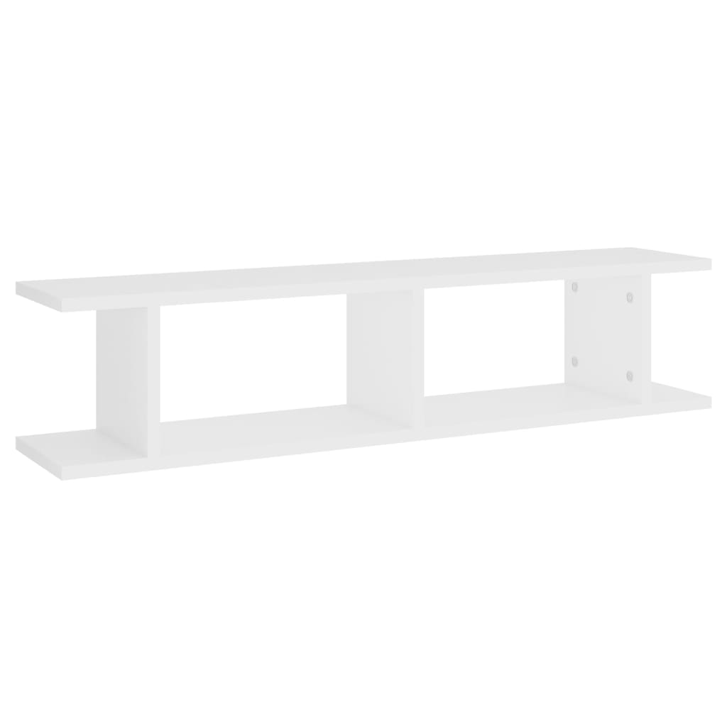 Étagères murales 2 pcs Blanc 90x18x20 cm bois d'ingénierie - XIOS