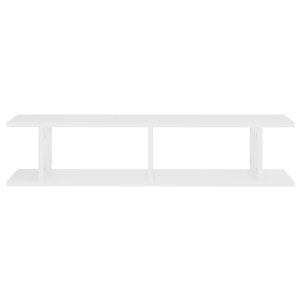 Étagères murales 2 pcs Blanc 90x18x20 cm bois d'ingénierie - XIOS