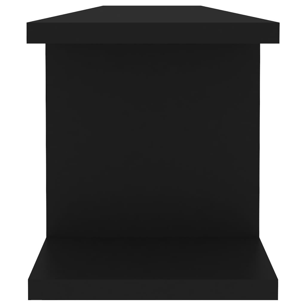 Étagères murales 2 pcs Noir 90x18x20 cm bois d'ingénierie - XIOS