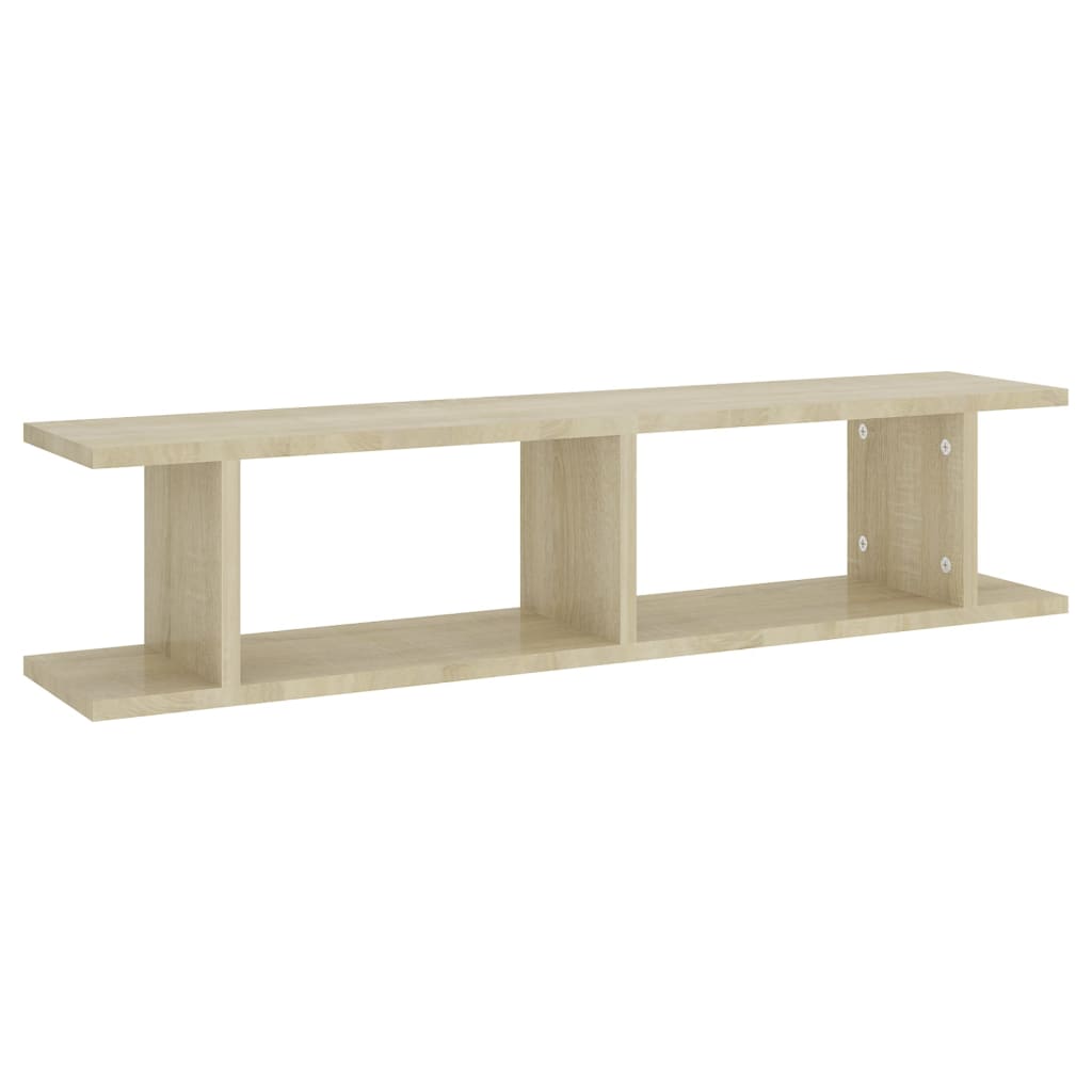 Étagères murales 2pcs Chêne sonoma 90x18x20cm bois d'ingénierie - XIOS