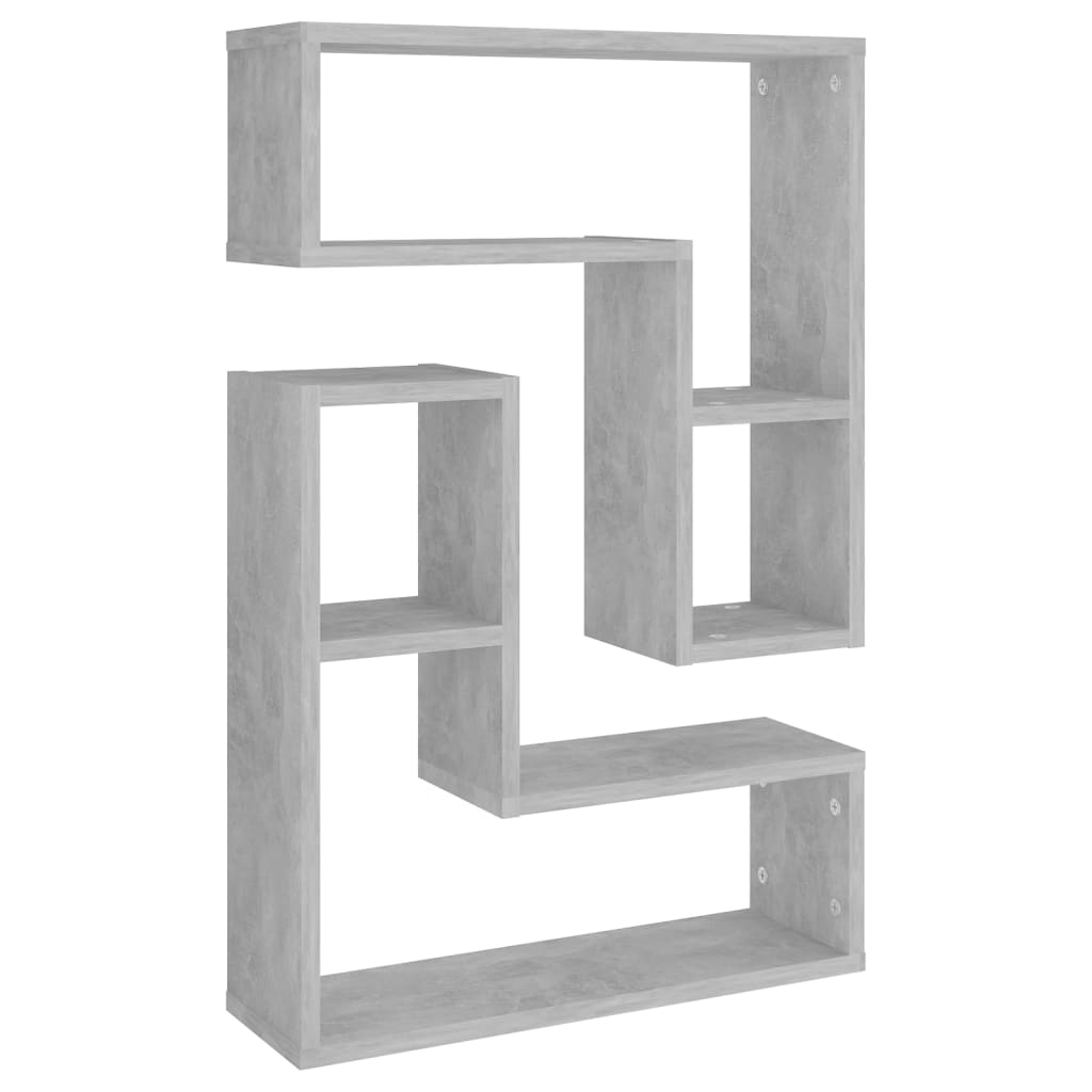 Étagères murales 2 pcs gris béton 50x15x50 cm bois d'ingénierie - XIOS