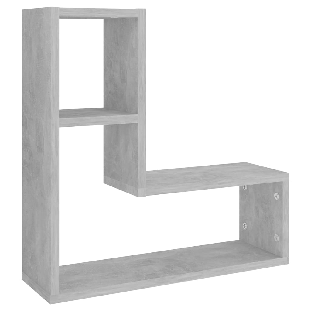 Étagères murales 2 pcs gris béton 50x15x50 cm bois d'ingénierie - XIOS