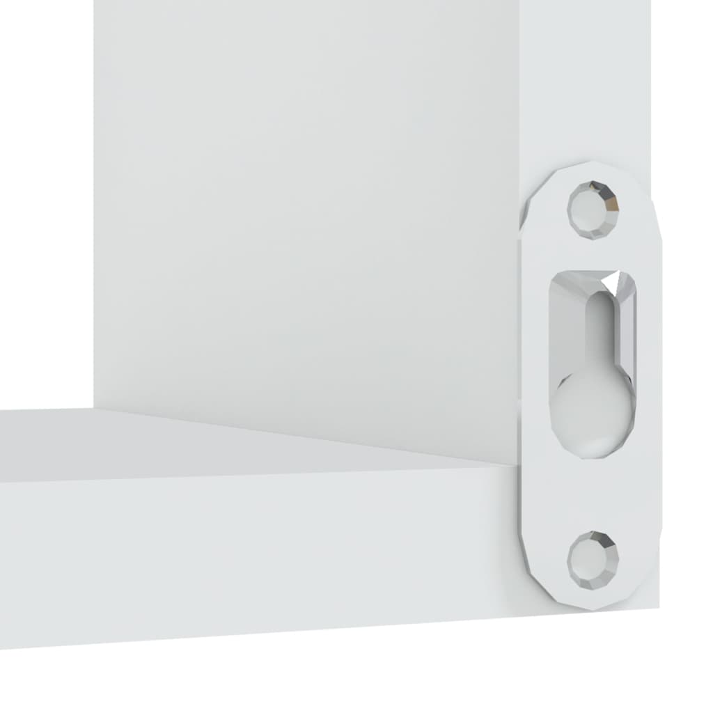 Étagère d'angle murale Blanc 40x40x50 cm bois d’ingénierie - XIOS