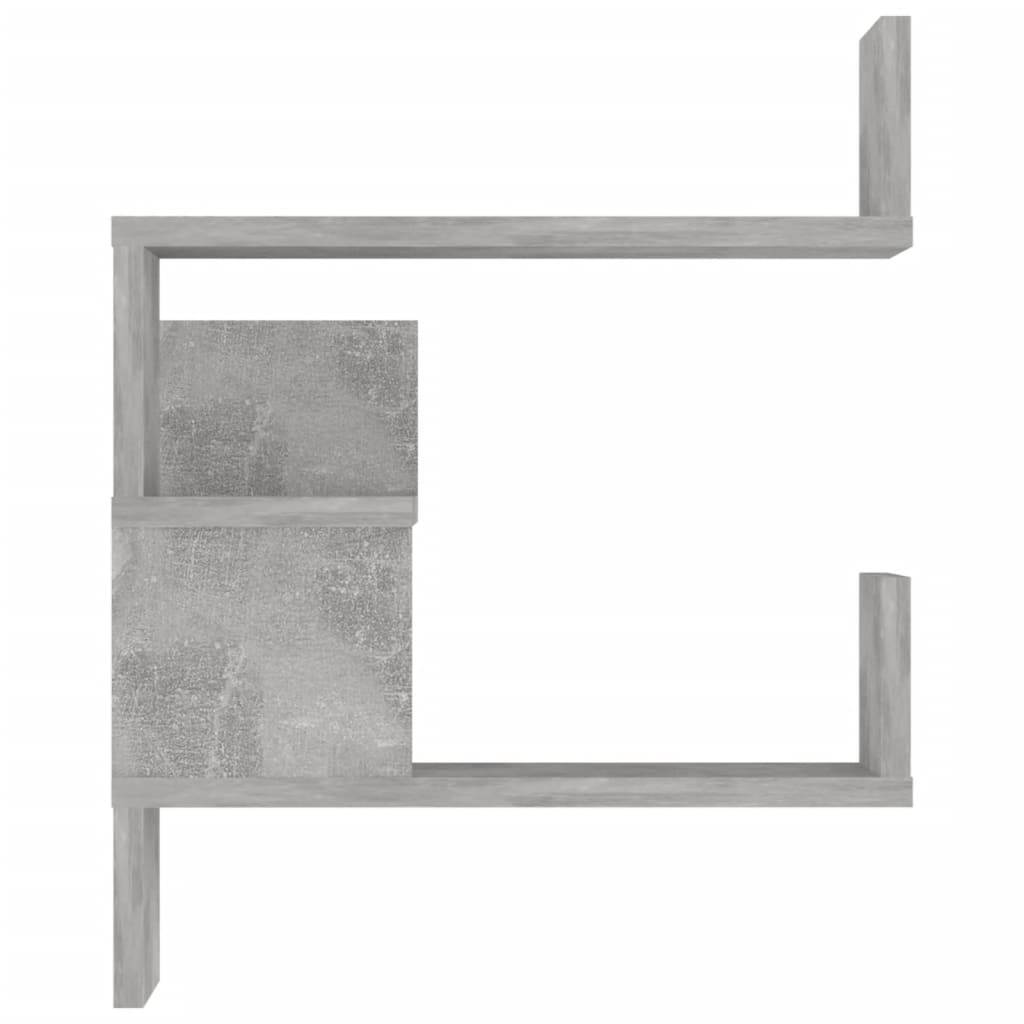 Étagères murales d'angle 2 pcs Gris béton Bois d’ingénierie - XIOS