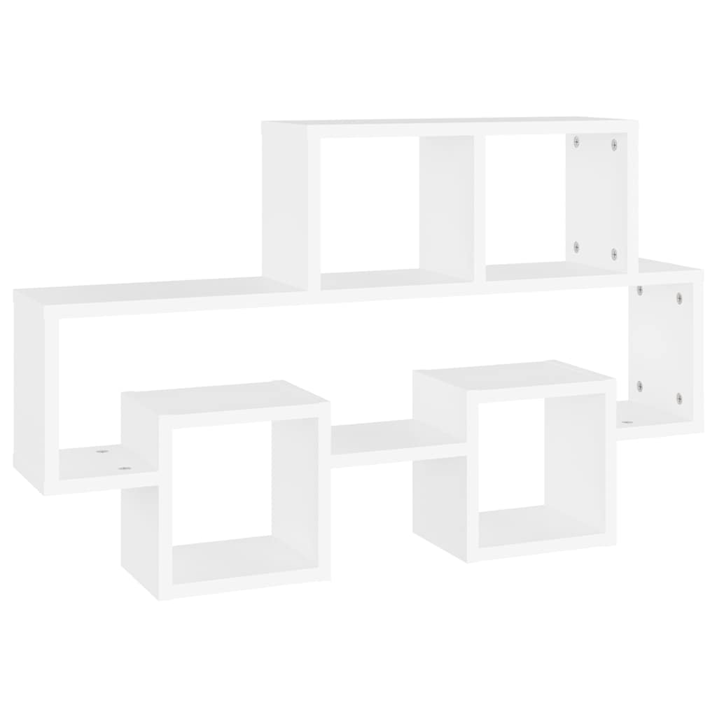 Étagère murale forme d'auto Blanc 82x15x51 cm Bois d’ingénierie Étagères murales & corniches vidaXL