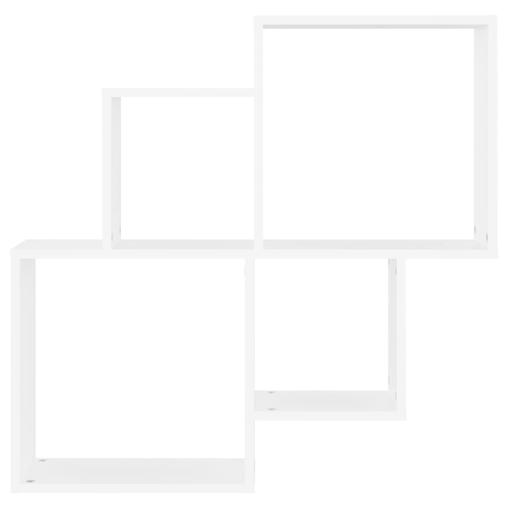 Étagère murale cube Blanc 80x15x78,5 cm Bois d’ingénierie - XIOS