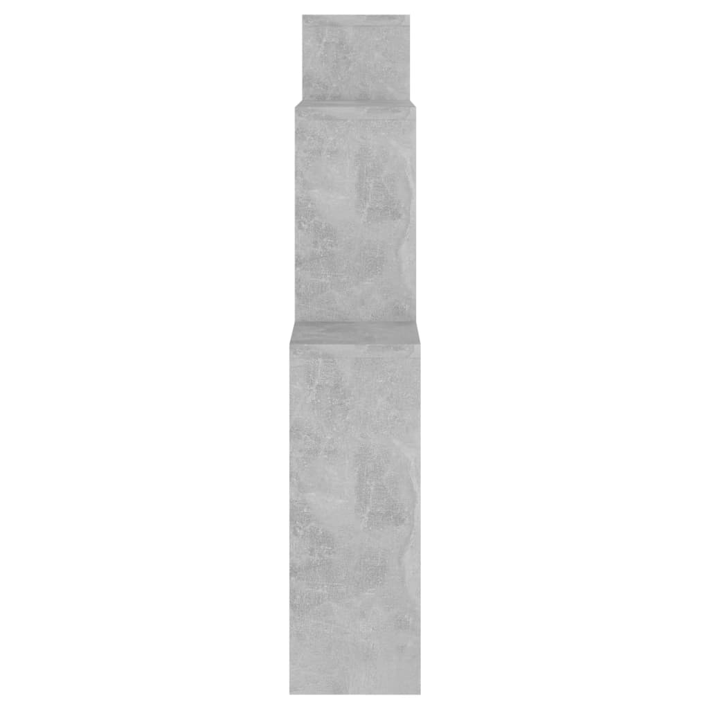 Étagère murale cube Gris béton 80x15x78,5 cm Bois d’ingénierie - XIOS