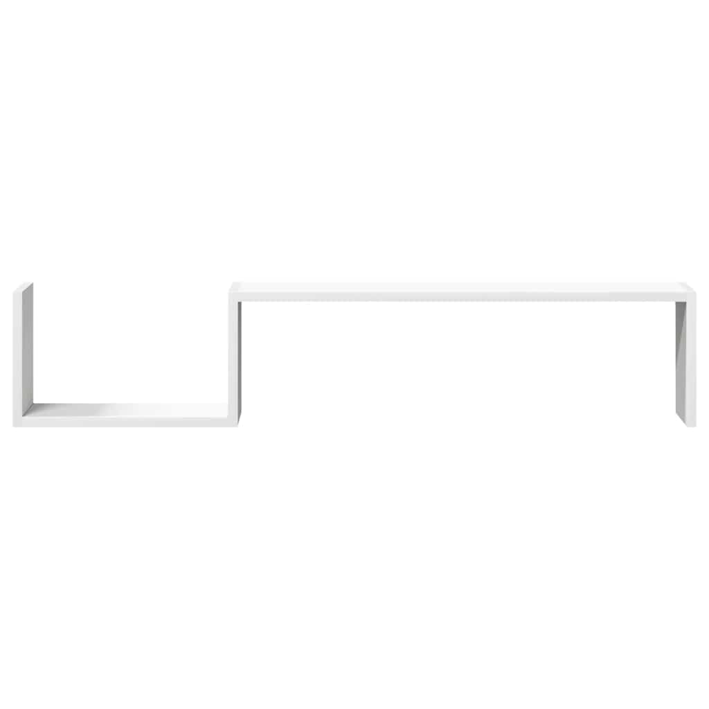 Étagères murales 2 pcs blanc 100x15x20 cm bois d'ingénierie - XIOS