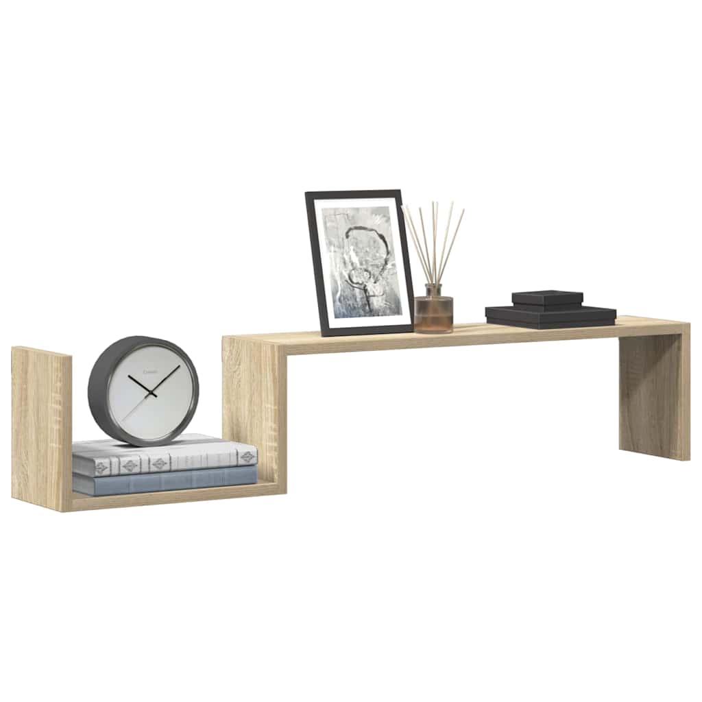Étagères murales 2 pcs chêne sonoma 100x15x20cm bois ingénierie - XIOS