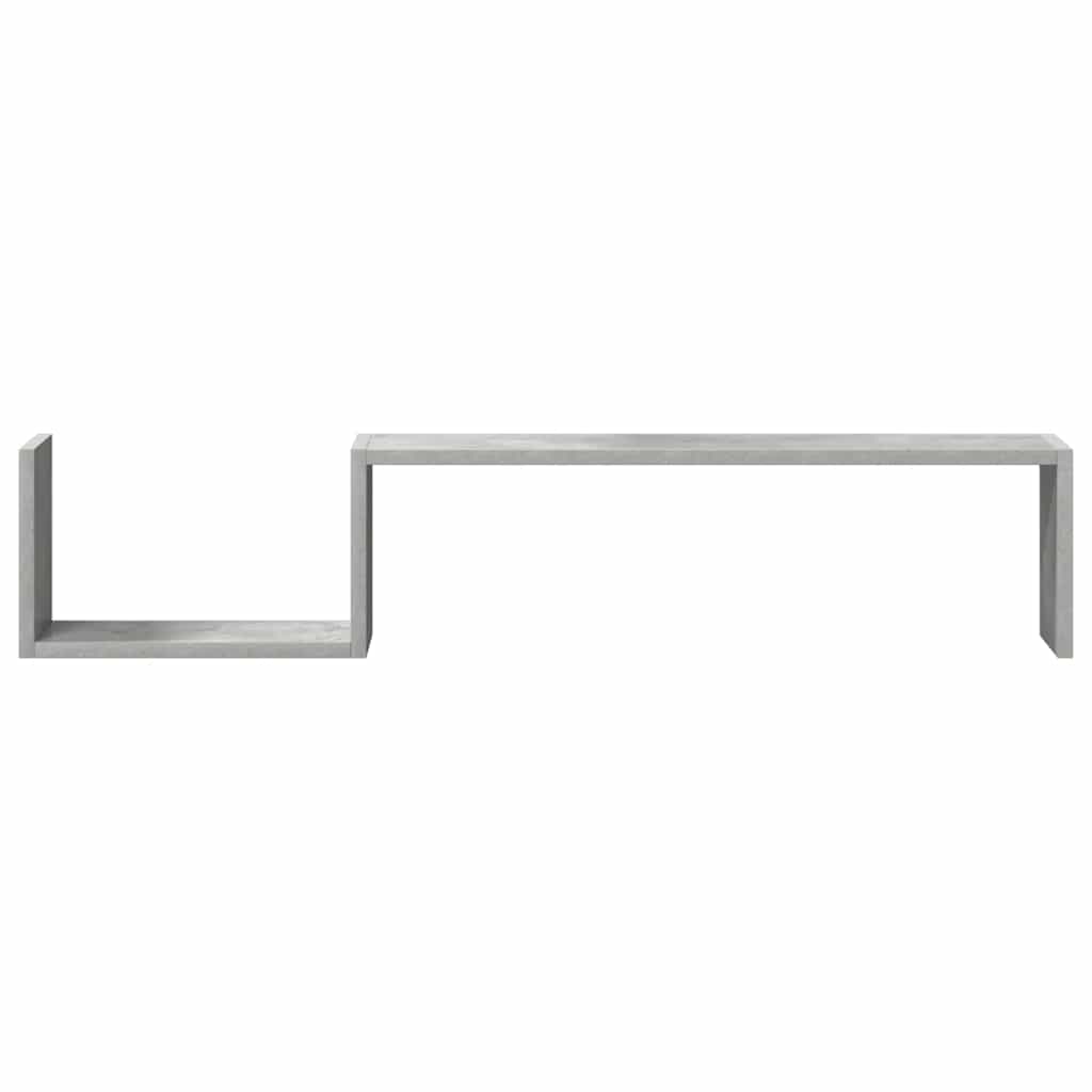 Étagères murales 2 pcs gris béton 100x15x20cm bois d'ingénierie - XIOS