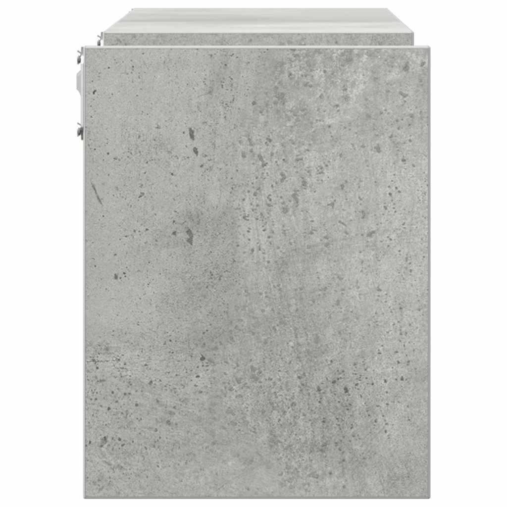 Étagères murales 2 pcs gris béton 100x15x20cm bois d'ingénierie - XIOS