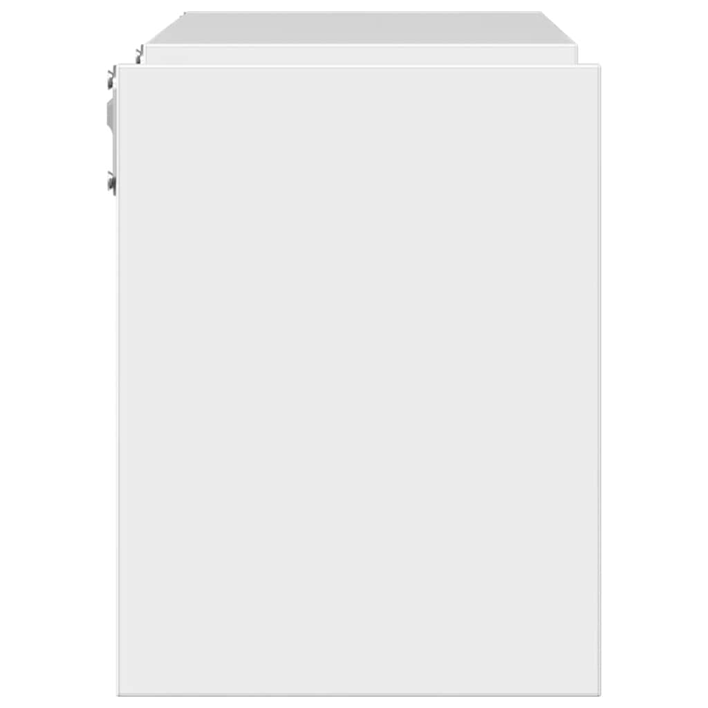 Étagères murales 2 pcs blanc brillant bois d'ingénierie - XIOS