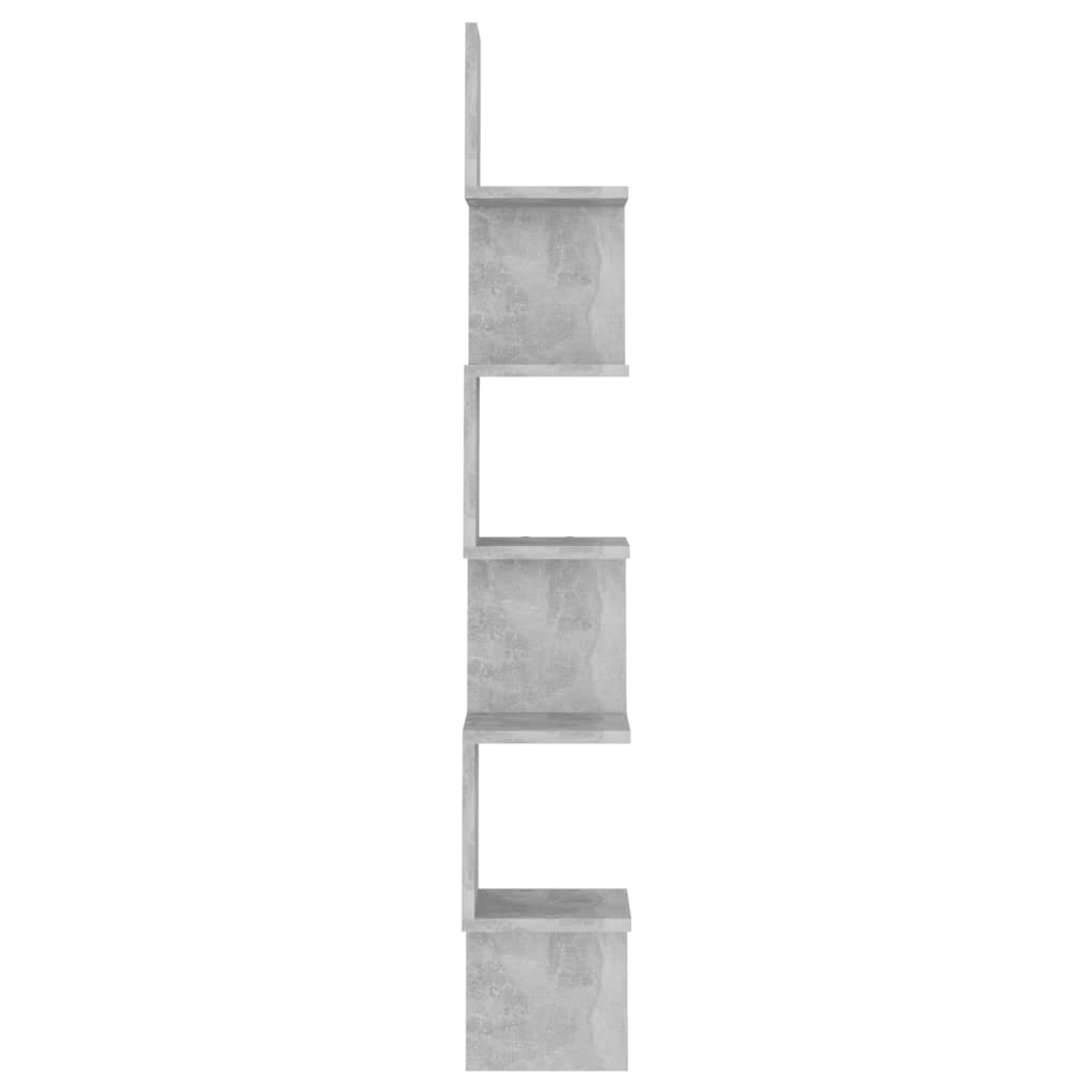 Étagère d'angle murale Gris béton Bois d'ingénierie - XIOS