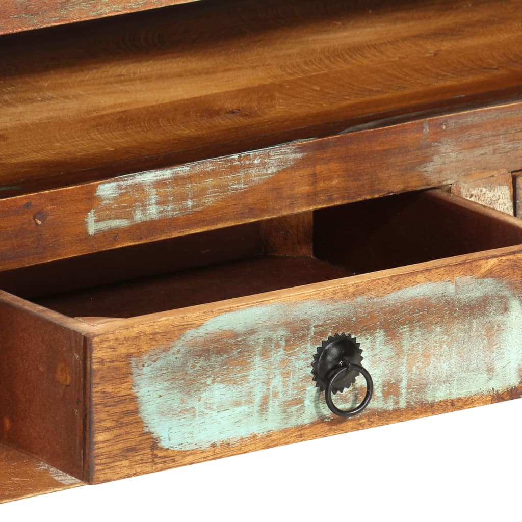 Meuble TV Multicolore 110x30x40 cm Bois massif de récupération - XIOS