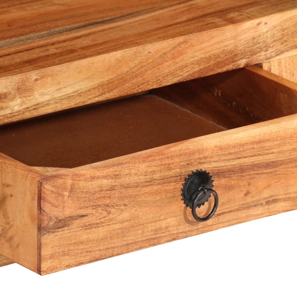 Meuble TV 110x30x40 cm Bois d'acacia massif - XIOS