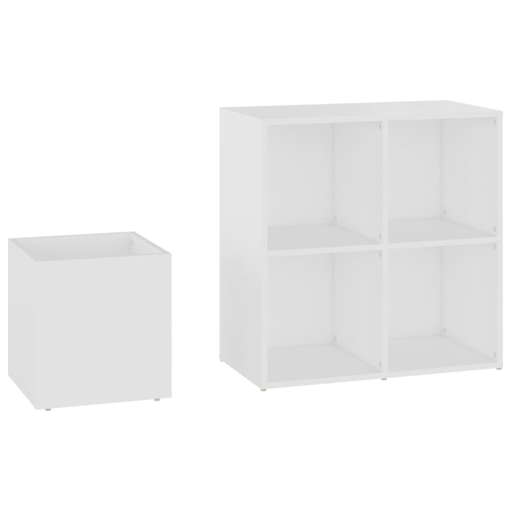 Armoire à chaussures d'entrée blanc bois d'ingénierie - XIOS