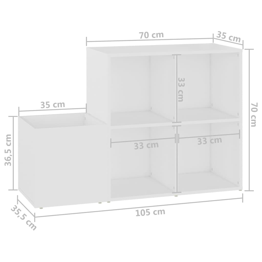 Armoire à chaussures d'entrée blanc bois d'ingénierie - XIOS
