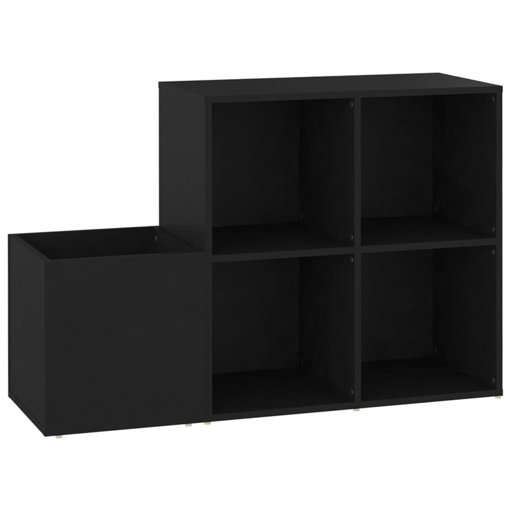 Armoire à chaussures d'entrée noir bois d'ingénierie - XIOS