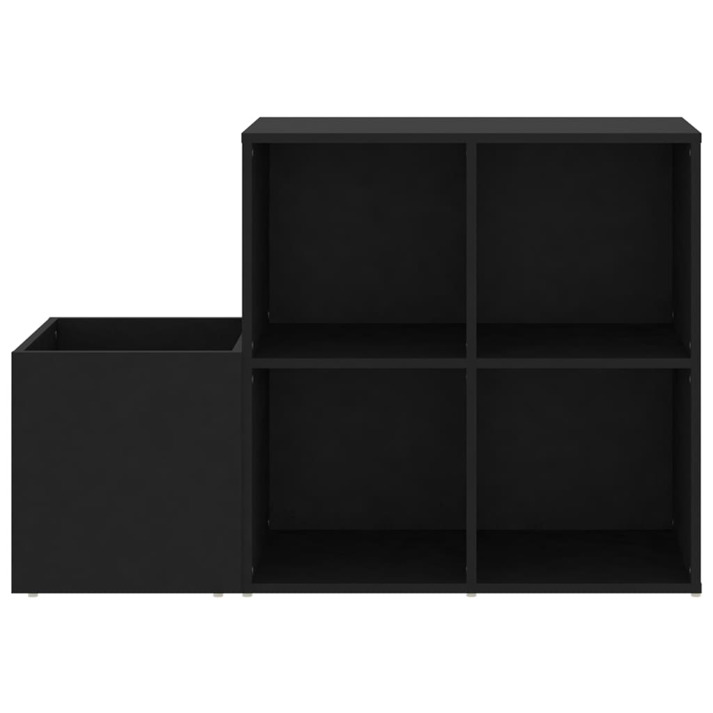 Armoire à chaussures d'entrée noir bois d'ingénierie - XIOS