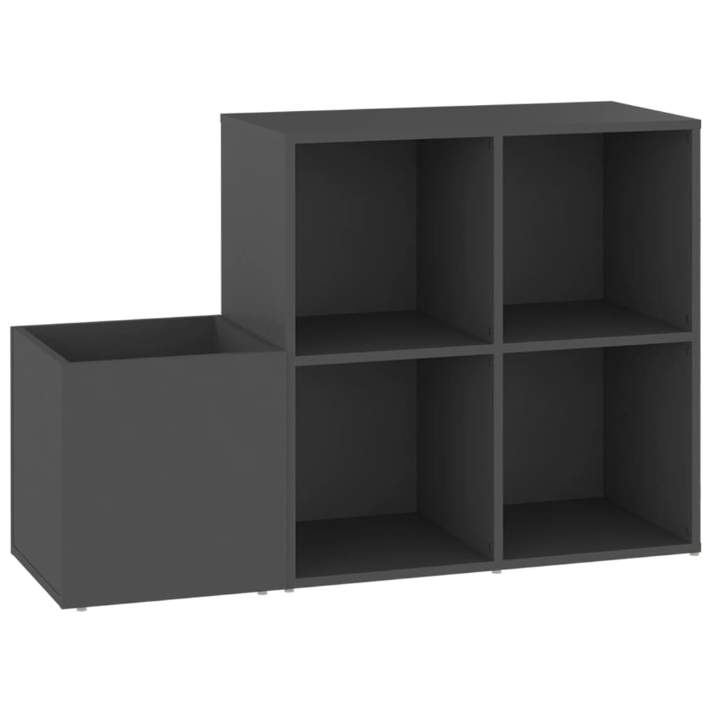 Armoire à chaussures entrée gris 105x35,5x70 cm bois ingénierie - XIOS