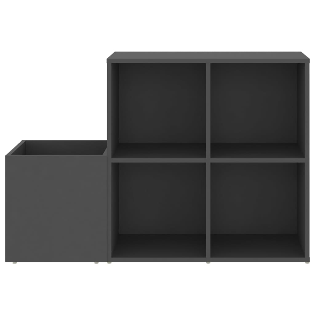 Armoire à chaussures entrée gris 105x35,5x70 cm bois ingénierie - XIOS