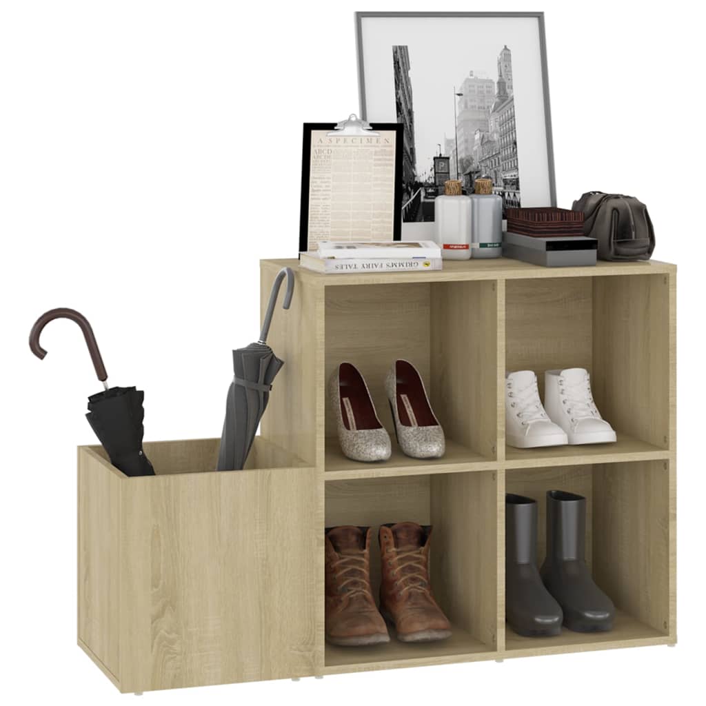 Armoire à chaussures d’entrée chêne sonoma bois ingénierie - XIOS