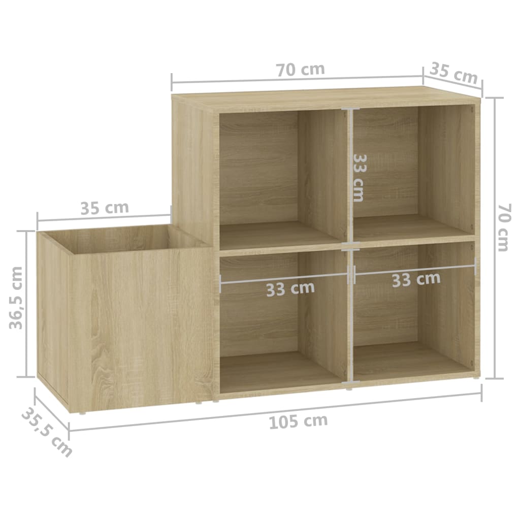 Armoire à chaussures d’entrée chêne sonoma bois ingénierie - XIOS