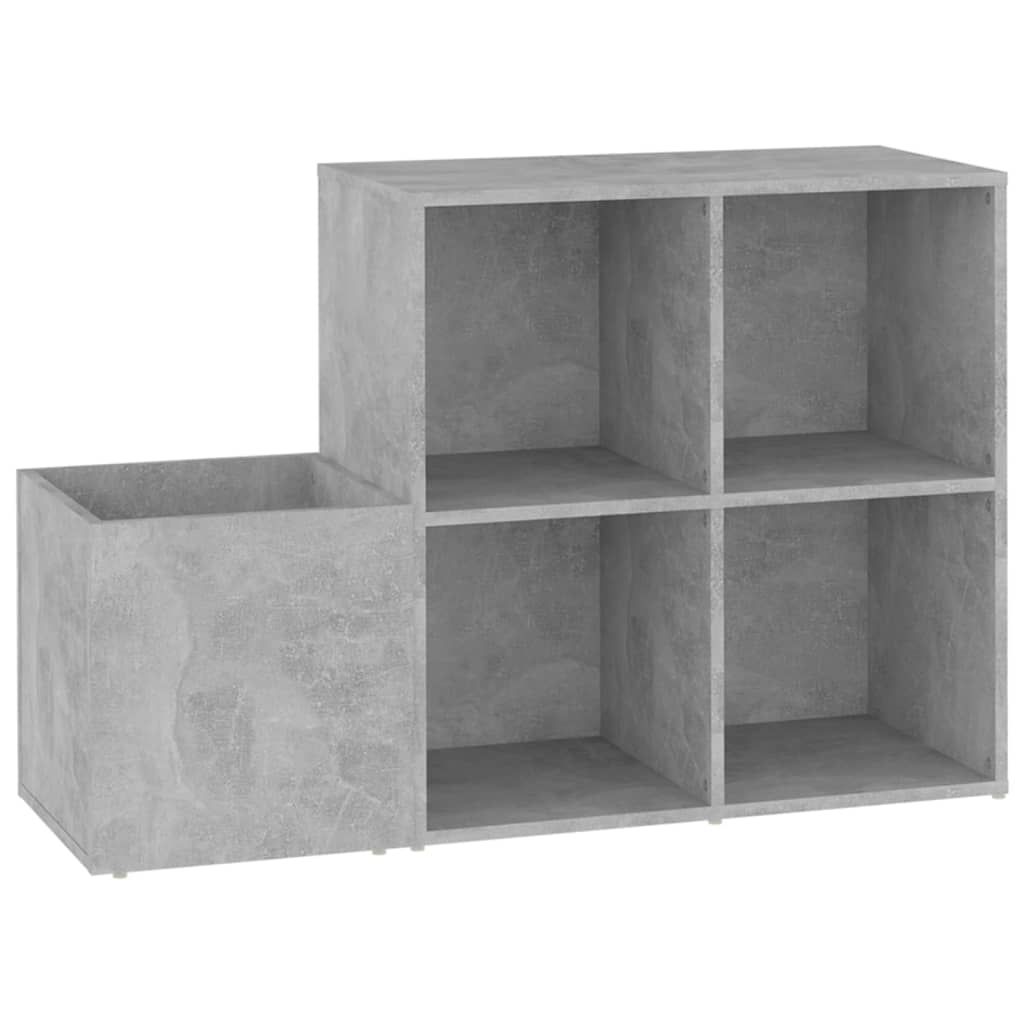 Armoire à chaussures d’entrée gris béton bois ingénierie - XIOS