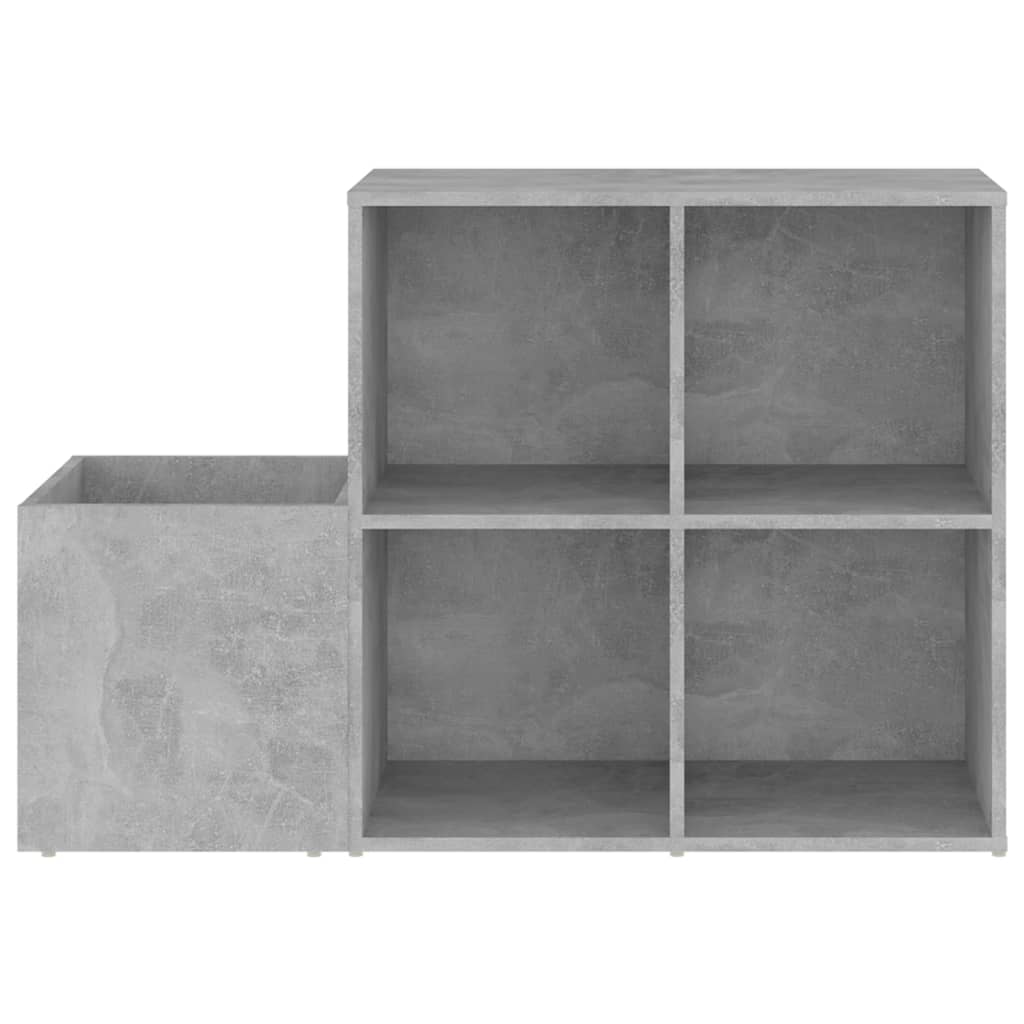 Armoire à chaussures d’entrée gris béton bois ingénierie - XIOS