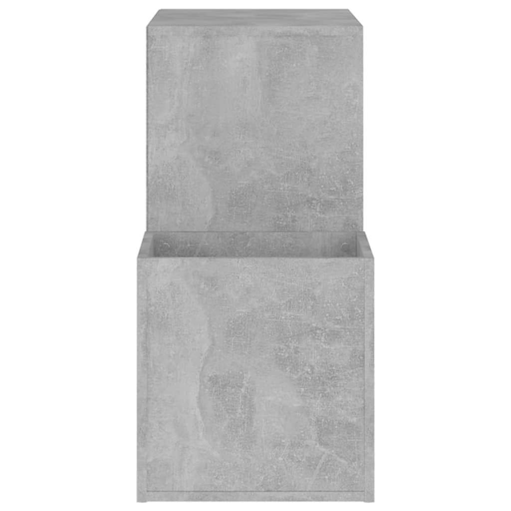 Armoire à chaussures d’entrée gris béton bois ingénierie - XIOS