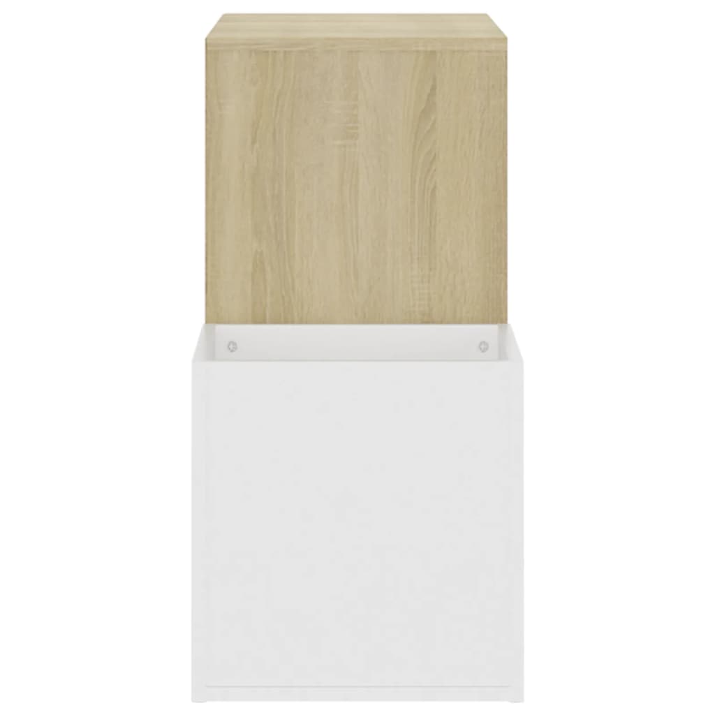 Armoire à chaussures entrée blanc chêne sonoma bois ingénierie - XIOS