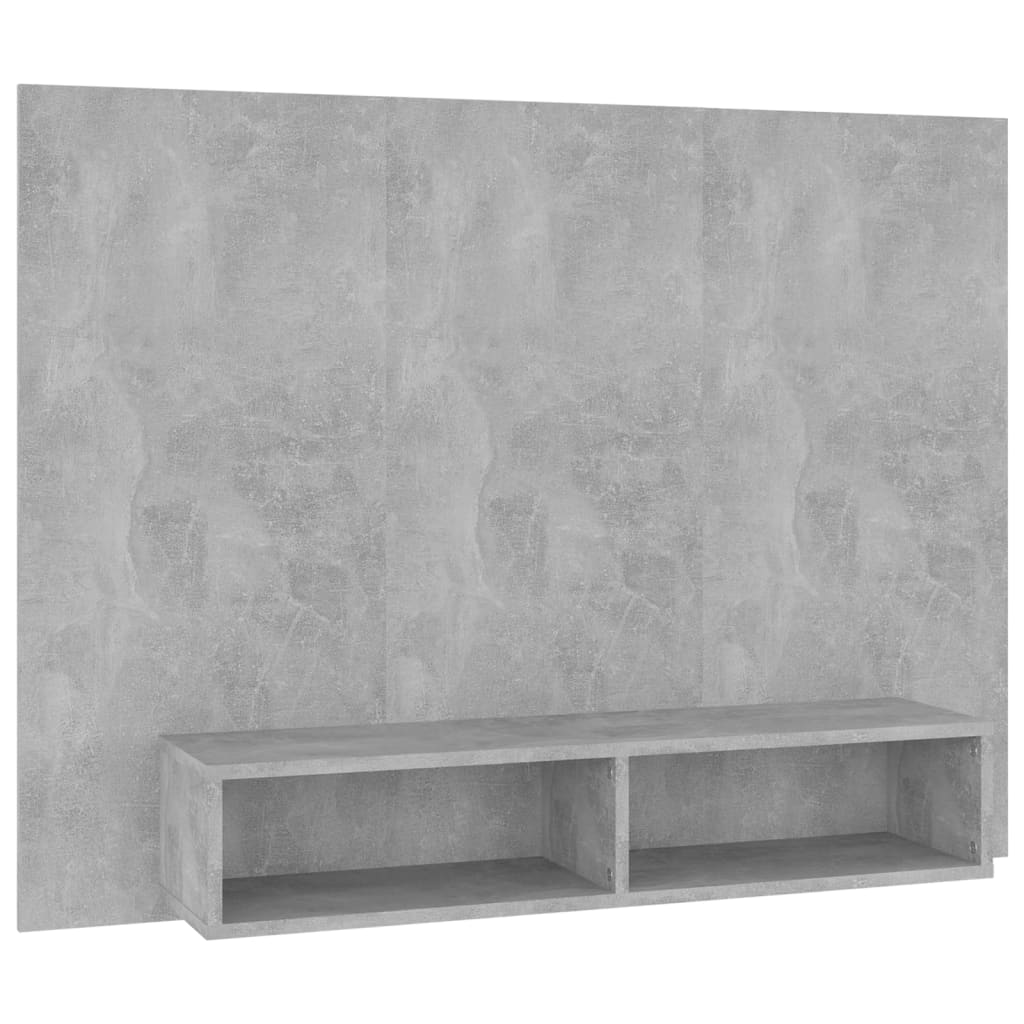 Meuble TV mural Gris béton 120x23,5x90 cm Bois d’ingénierie - XIOS