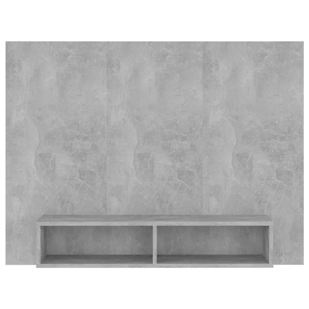 Meuble TV mural Gris béton 120x23,5x90 cm Bois d’ingénierie - XIOS