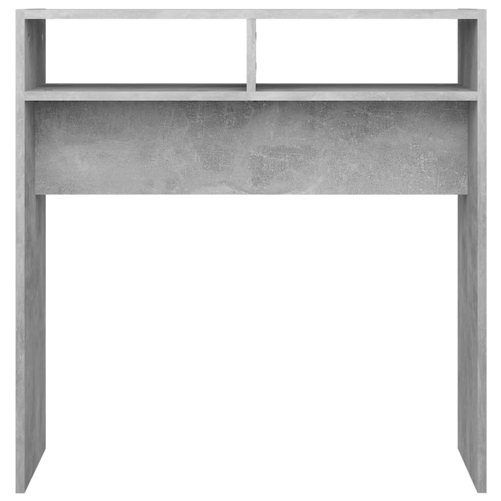 Table console gris béton 78x30x80 cm bois d'ingénierie - XIOS